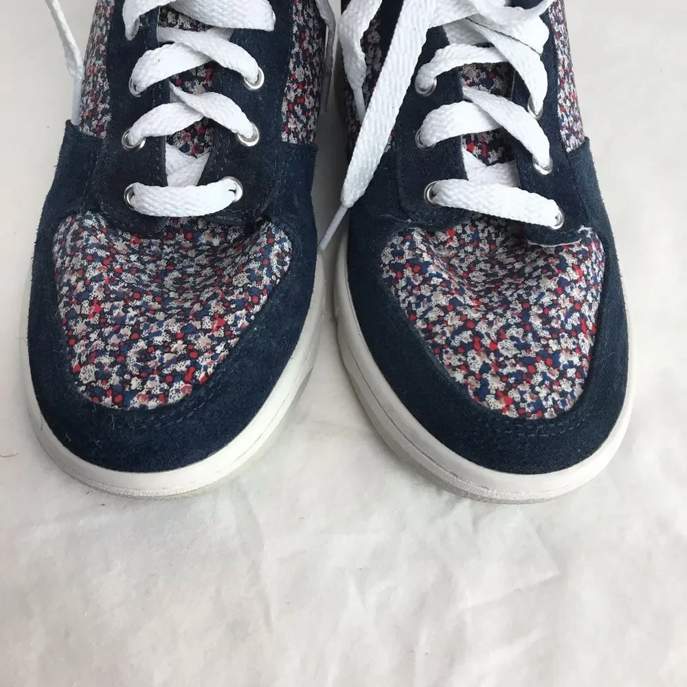 Steve Madden Lymlight Floral Wedge Sneakers Sz 8.5